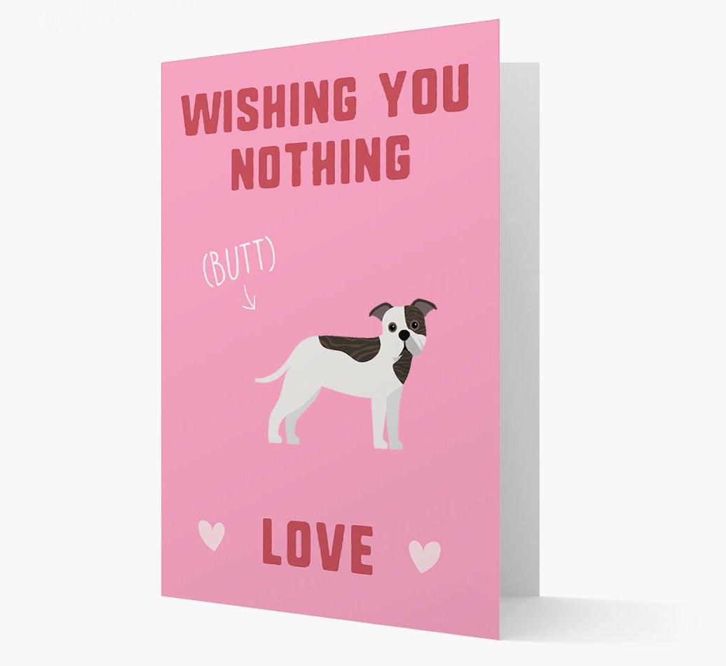 'Wishing You Nothing Butt Love' Card with {breedFullName} Icon