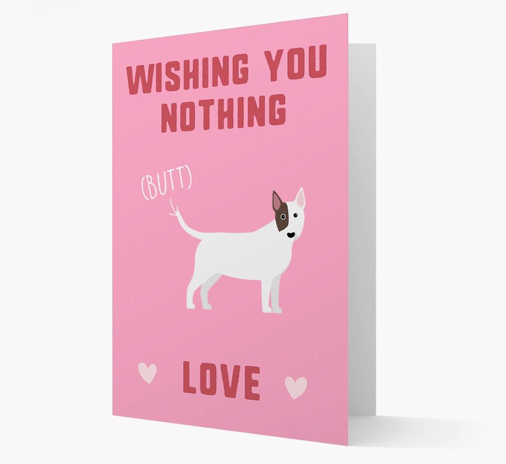 'Wishing You Nothing Butt Love' Card with {breedFullName} Icon