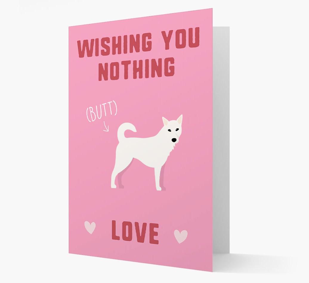 'Wishing You Nothing Butt Love' Card with {breedFullName} Icon