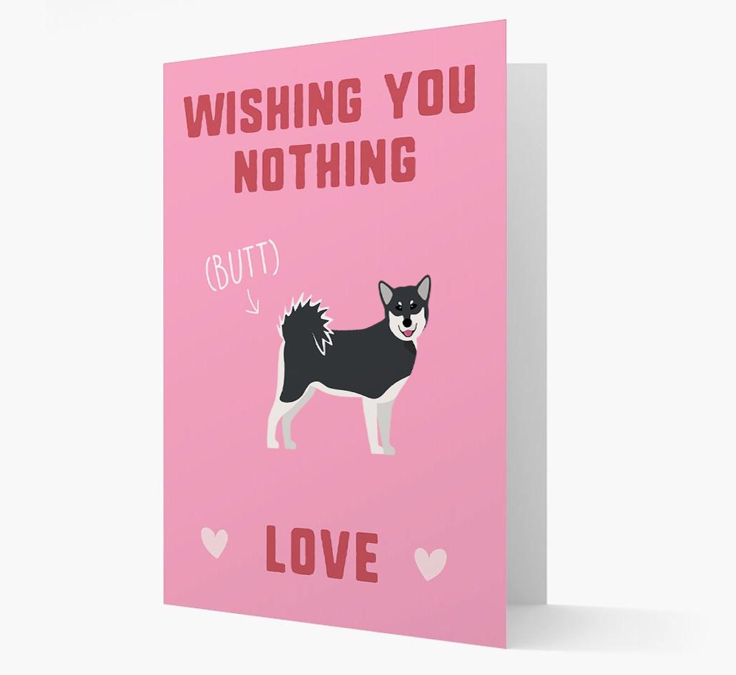 'Wishing You Nothing Butt Love' Card with {breedFullName} Icon