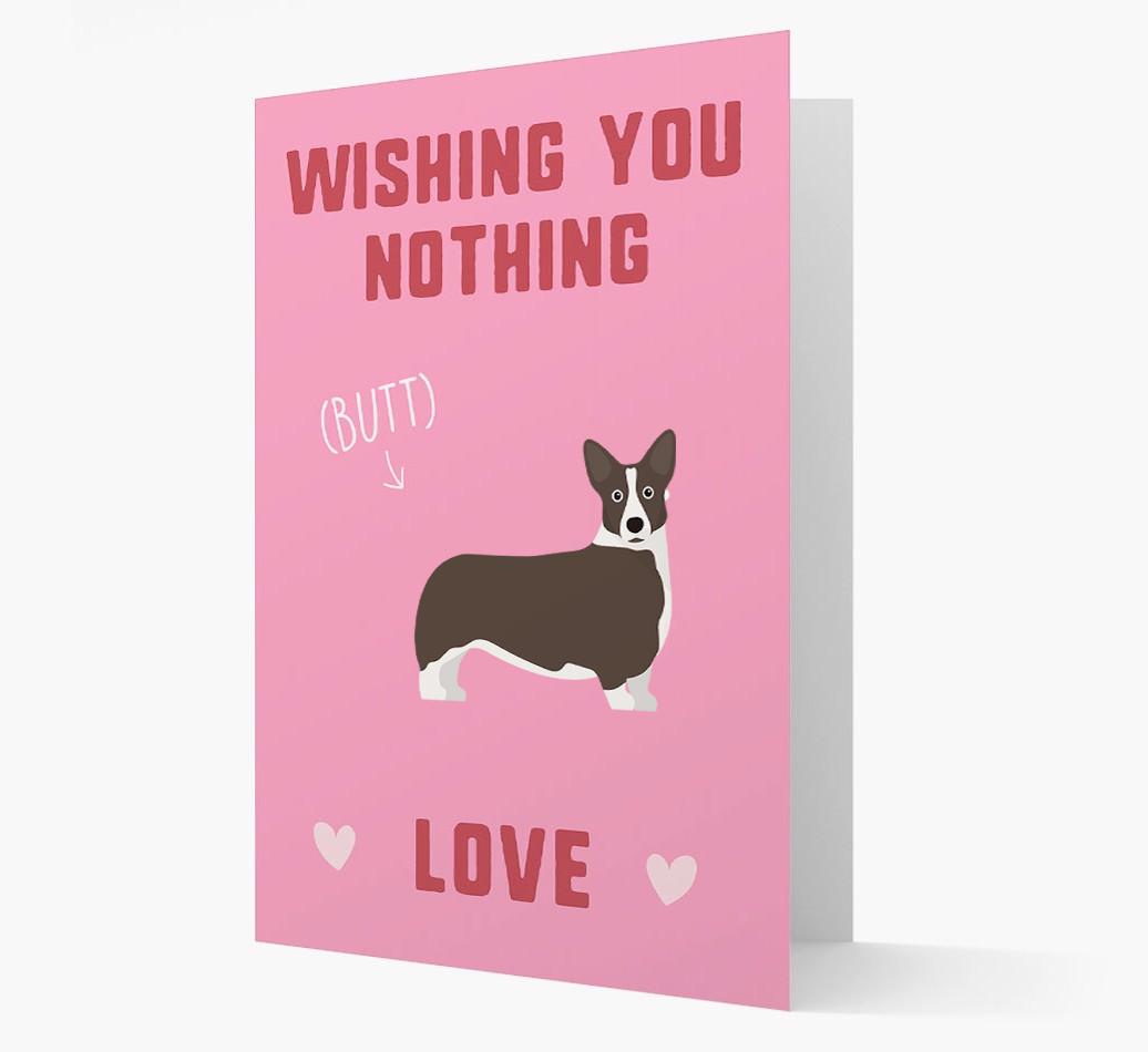 'Wishing You Nothing Butt Love' Card with {breedFullName} Icon