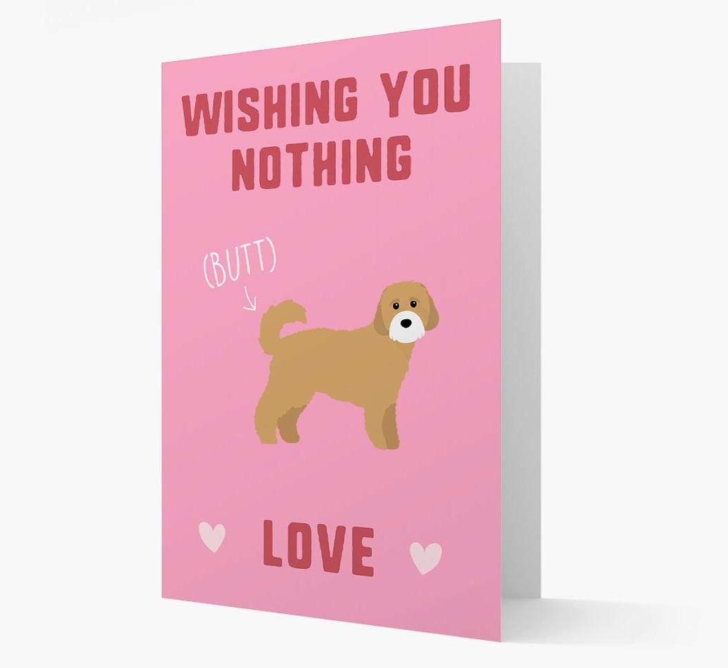 'Wishing You Nothing Butt Love' Card with {breedFullName} Icon