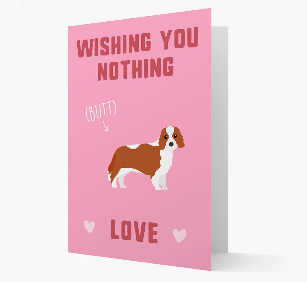 'Wishing You Nothing Butt Love' Card with {breedFullName} Icon