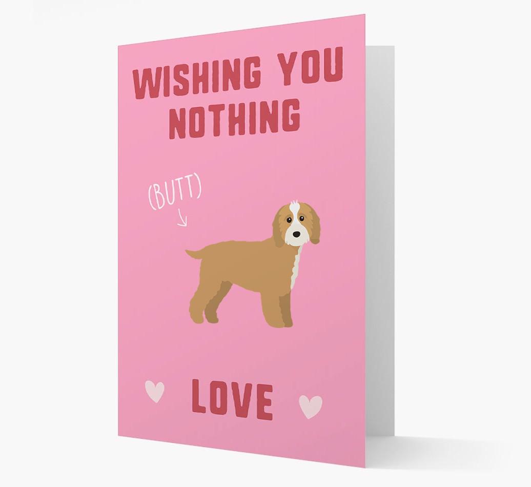 'Wishing You Nothing Butt Love' Card with {breedFullName} Icon