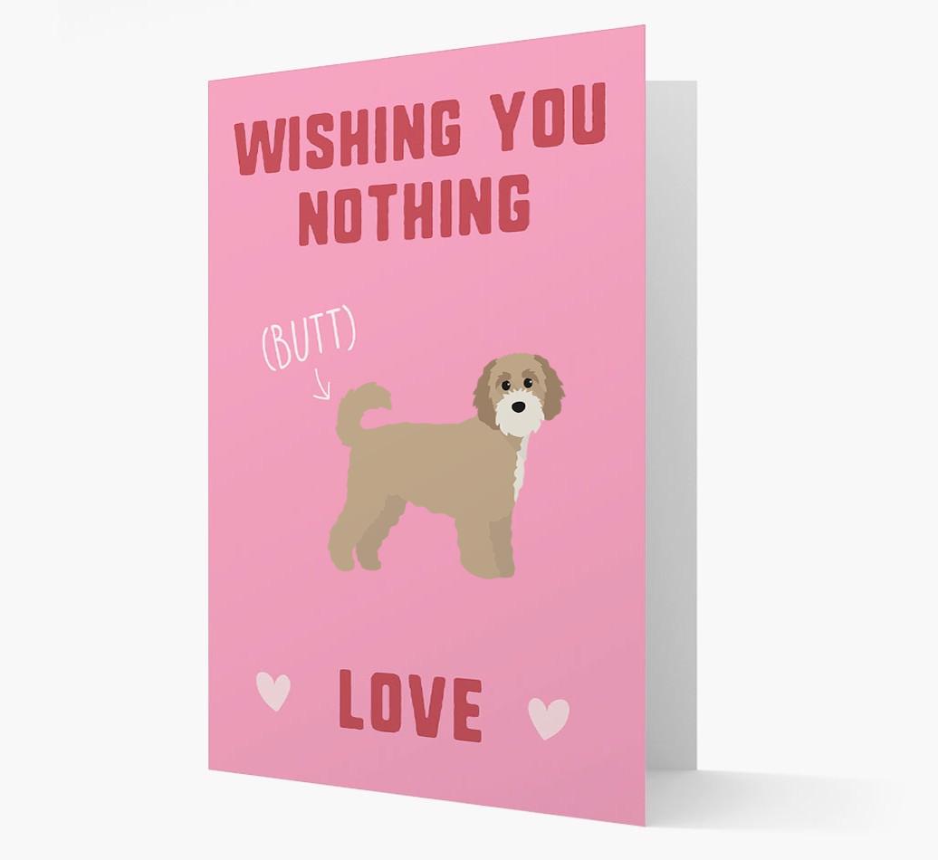 'Wishing You Nothing Butt Love' Card with {breedFullName} Icon