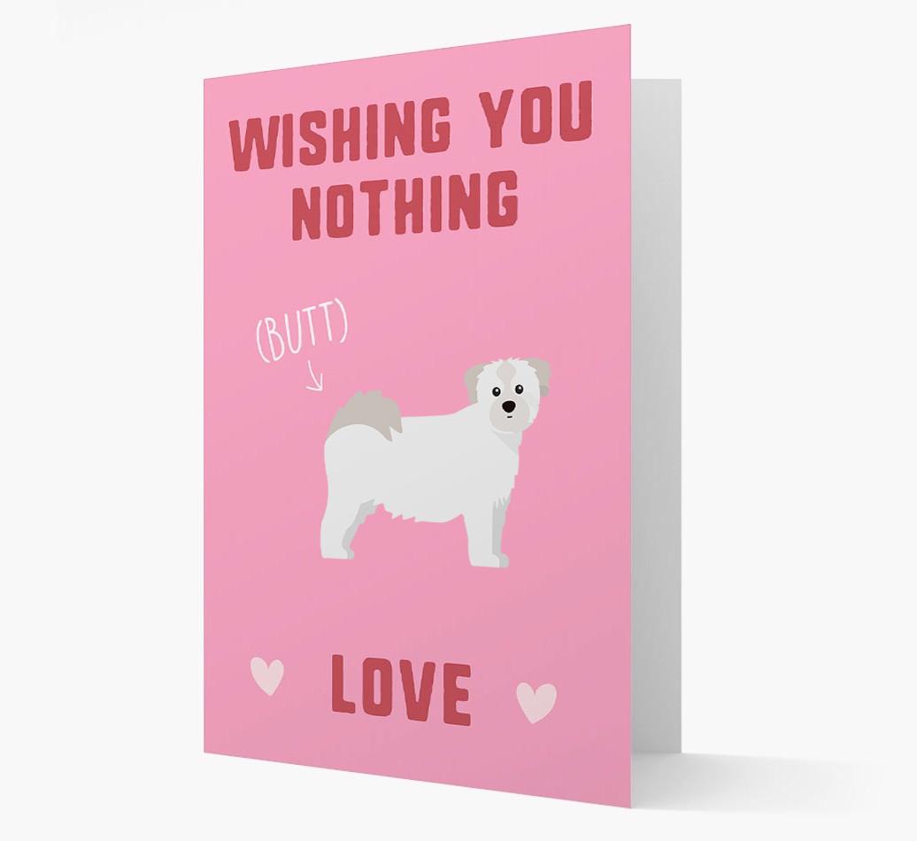 'Wishing You Nothing Butt Love' Card with {breedFullName} Icon