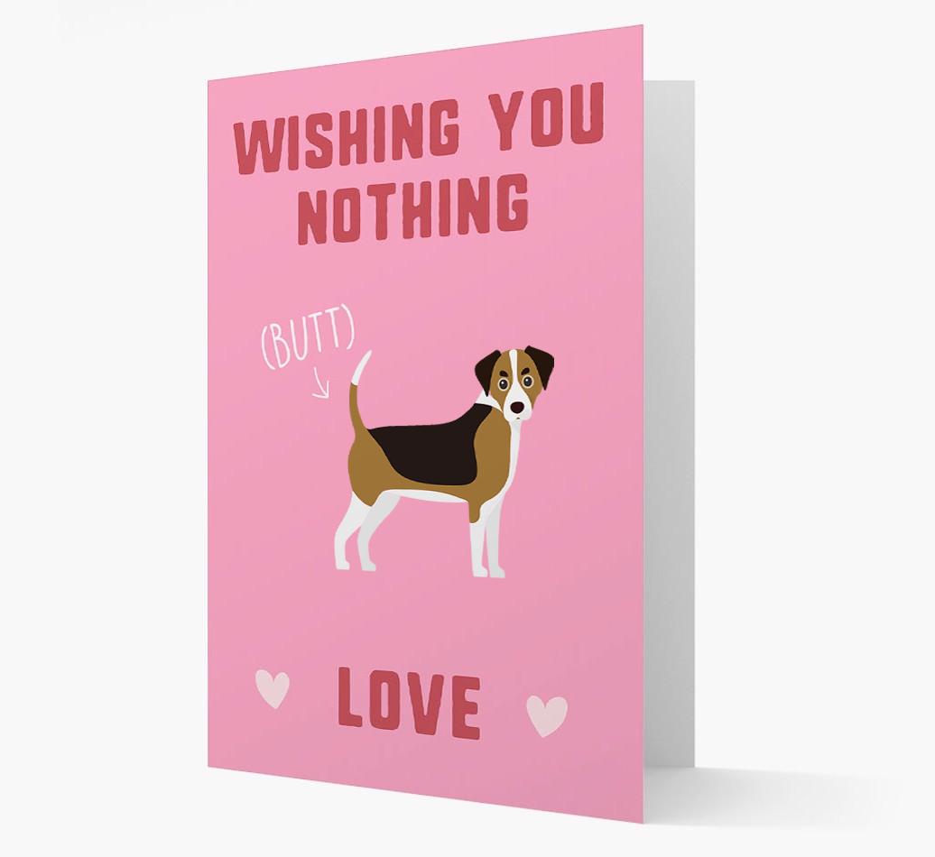 'Wishing You Nothing Butt Love' Card with {breedFullName} Icon