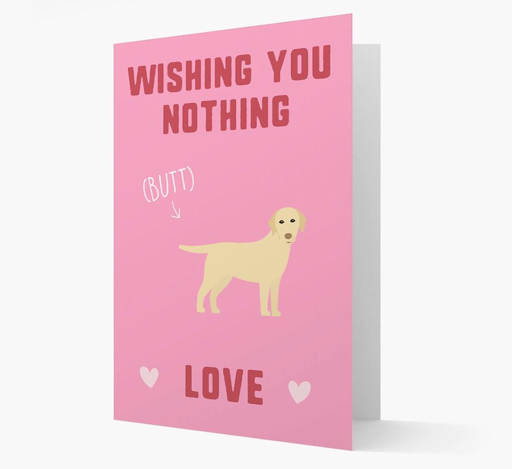 'Wishing You Nothing Butt Love' Card with {breedFullName} Icon