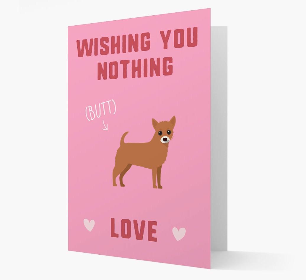 'Wishing You Nothing Butt Love' Card with {breedFullName} Icon