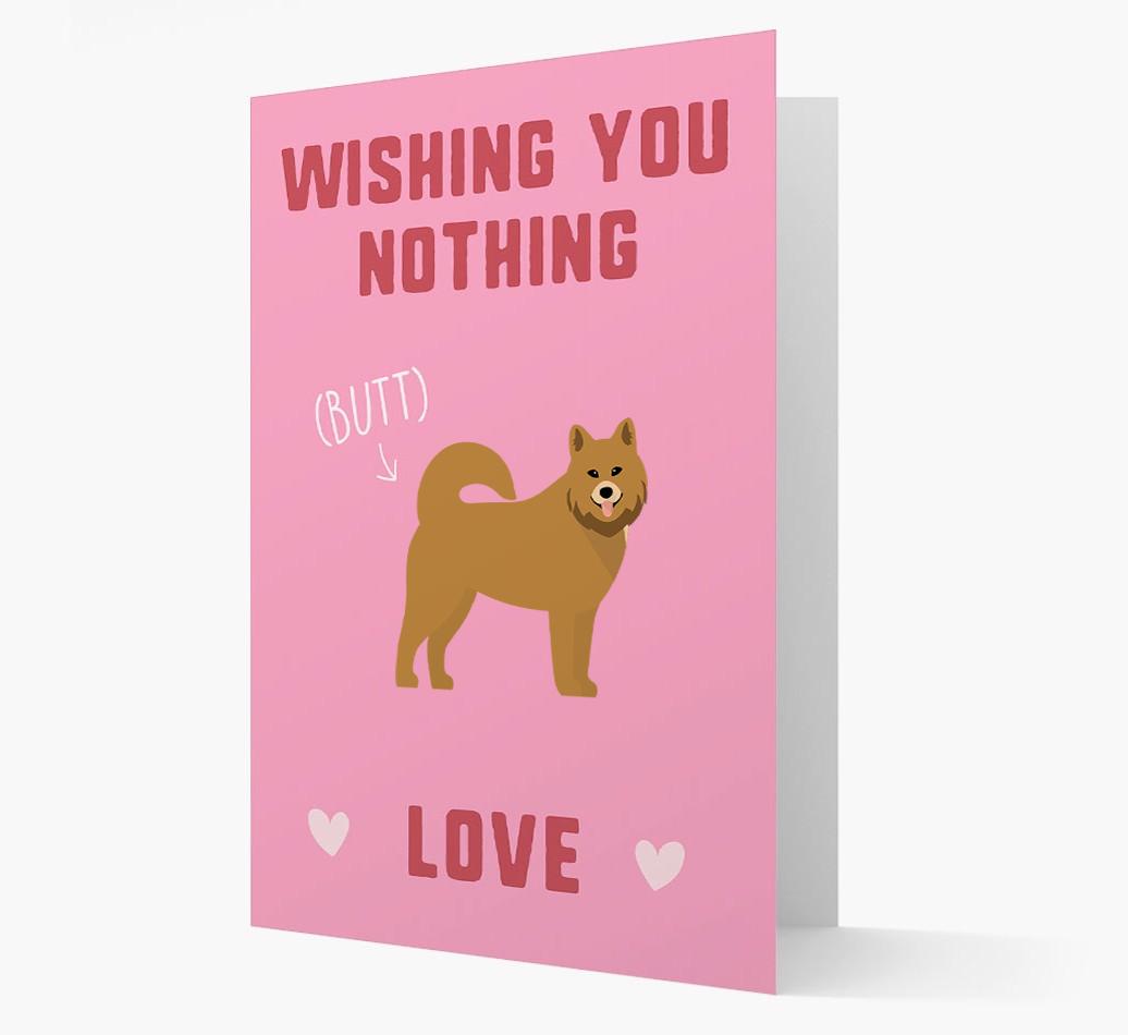 'Wishing You Nothing Butt Love' Card with {breedFullName} Icon