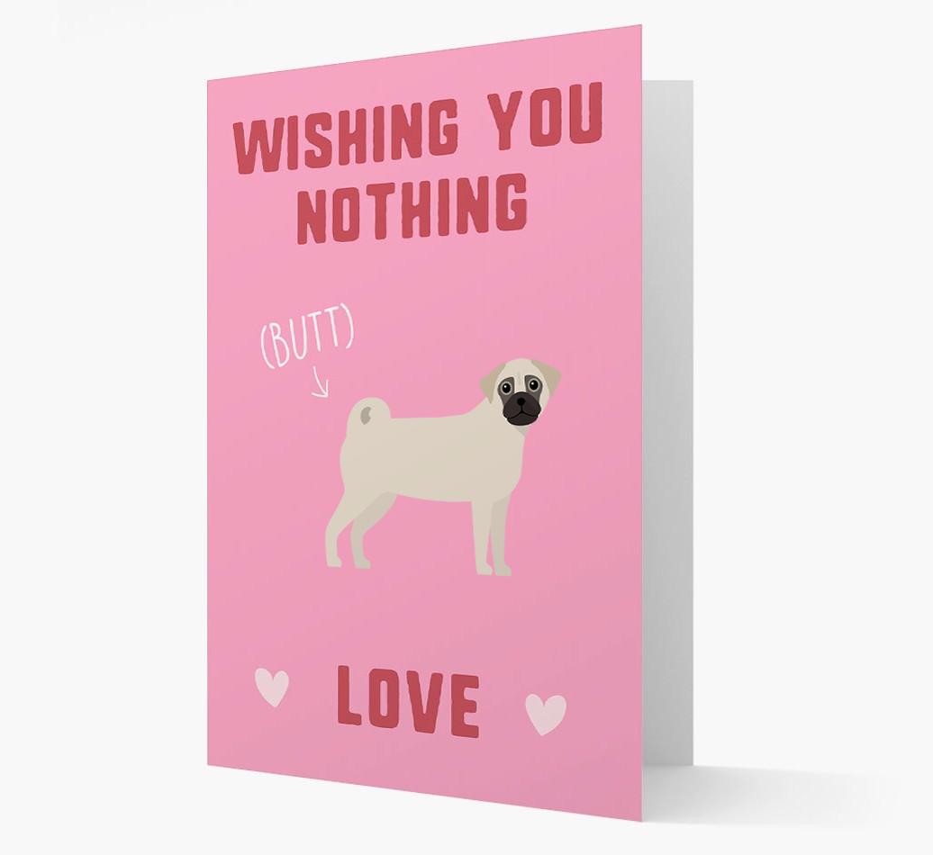 'Wishing You Nothing Butt Love' Card with {breedFullName} Icon