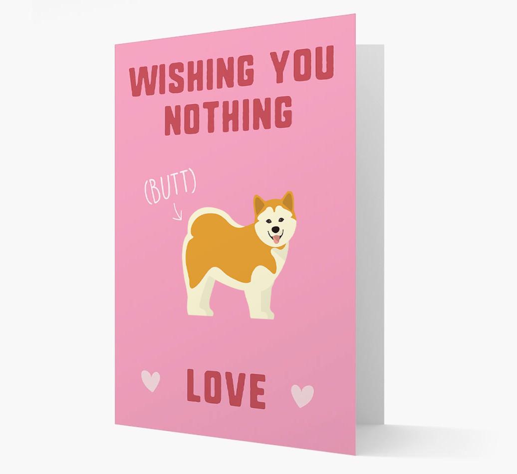 'Wishing You Nothing Butt Love' Card with {breedFullName} Icon