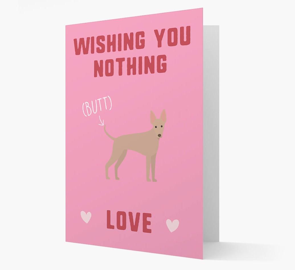 'Wishing You Nothing Butt Love' Card with {breedFullName} Icon