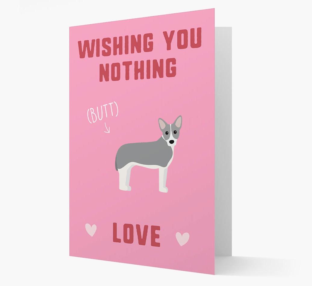 'Wishing You Nothing Butt Love' Card with {breedFullName} Icon