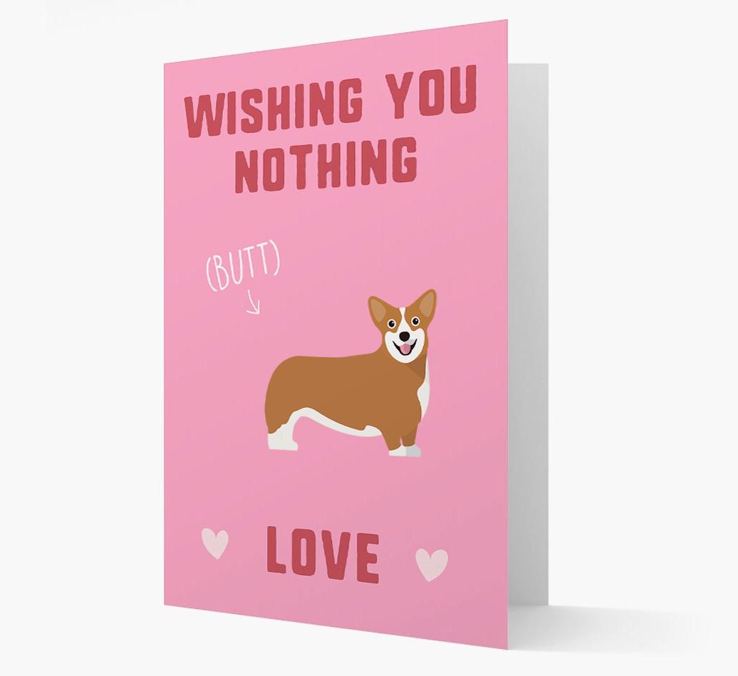 'Wishing You Nothing Butt Love' Card with {breedFullName} Icon