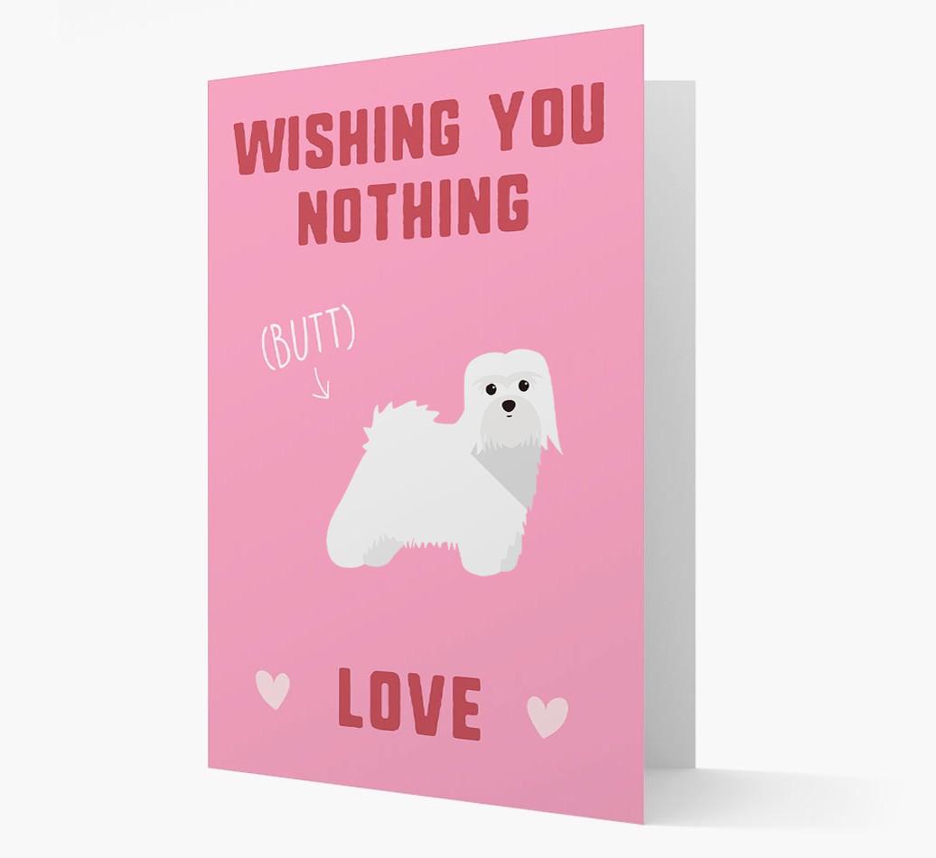 'Wishing You Nothing Butt Love' Card with {breedFullName} Icon