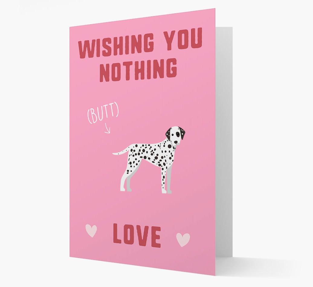 'Wishing You Nothing Butt Love' Card with {breedFullName} Icon