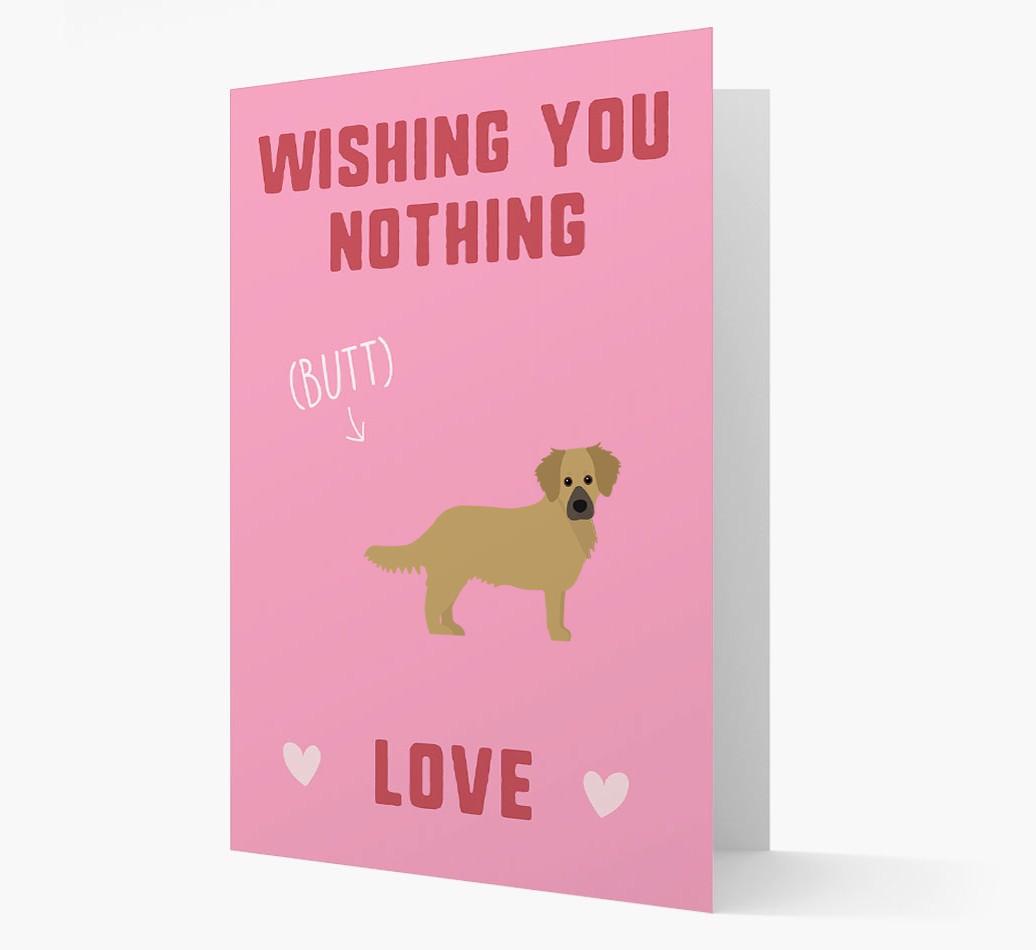 'Wishing You Nothing Butt Love' Card with {breedFullName} Icon