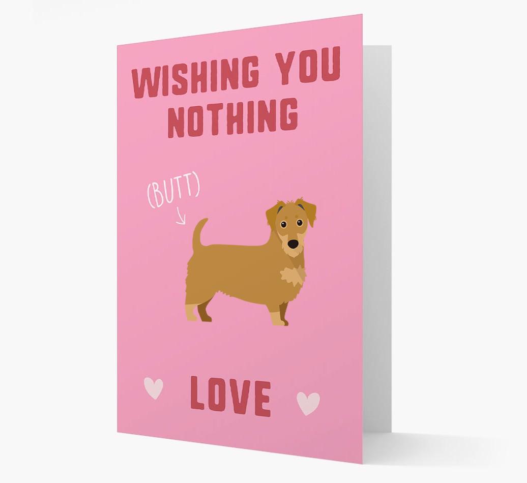 'Wishing You Nothing Butt Love' Card with {breedFullName} Icon
