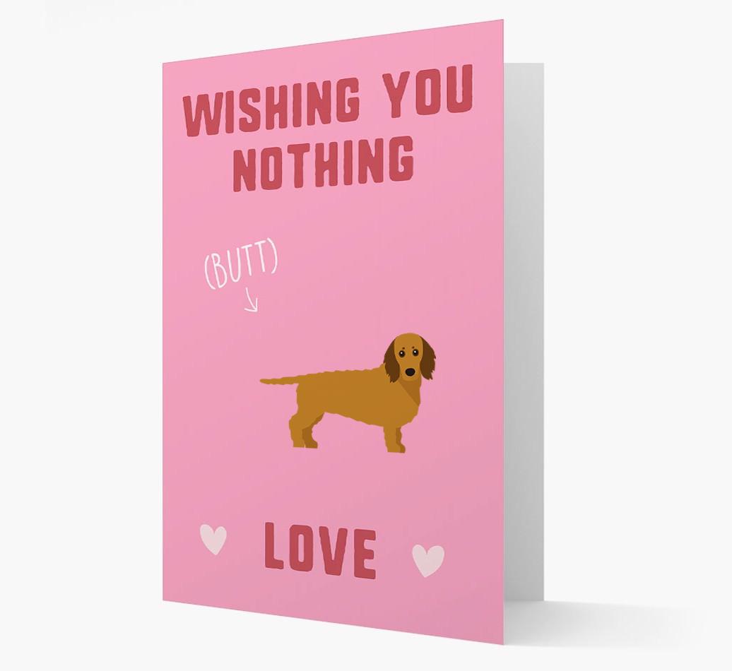 'Wishing You Nothing Butt Love' Card with {breedFullName} Icon