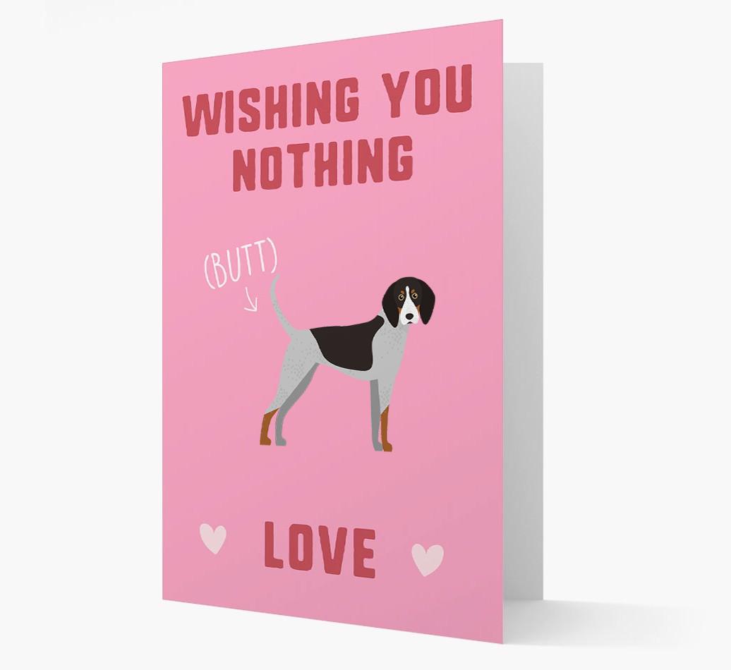 'Wishing You Nothing Butt Love' Card with {breedFullName} Icon