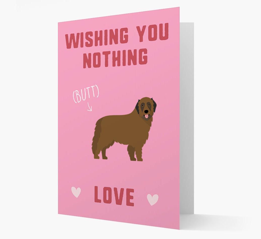 'Wishing You Nothing Butt Love' Card with {breedFullName} Icon