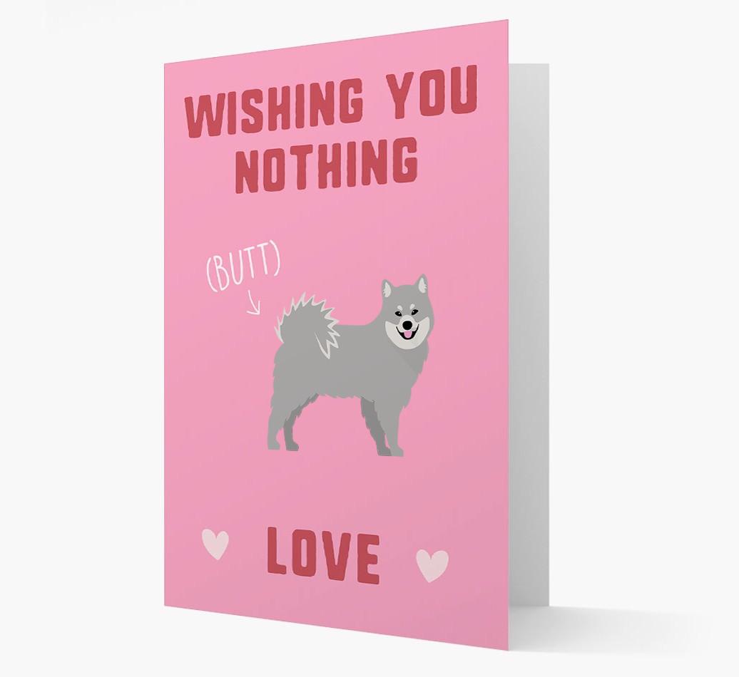 'Wishing You Nothing Butt Love' Card with {breedFullName} Icon