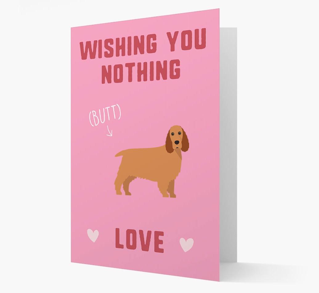 'Wishing You Nothing Butt Love' Card with {breedFullName} Icon