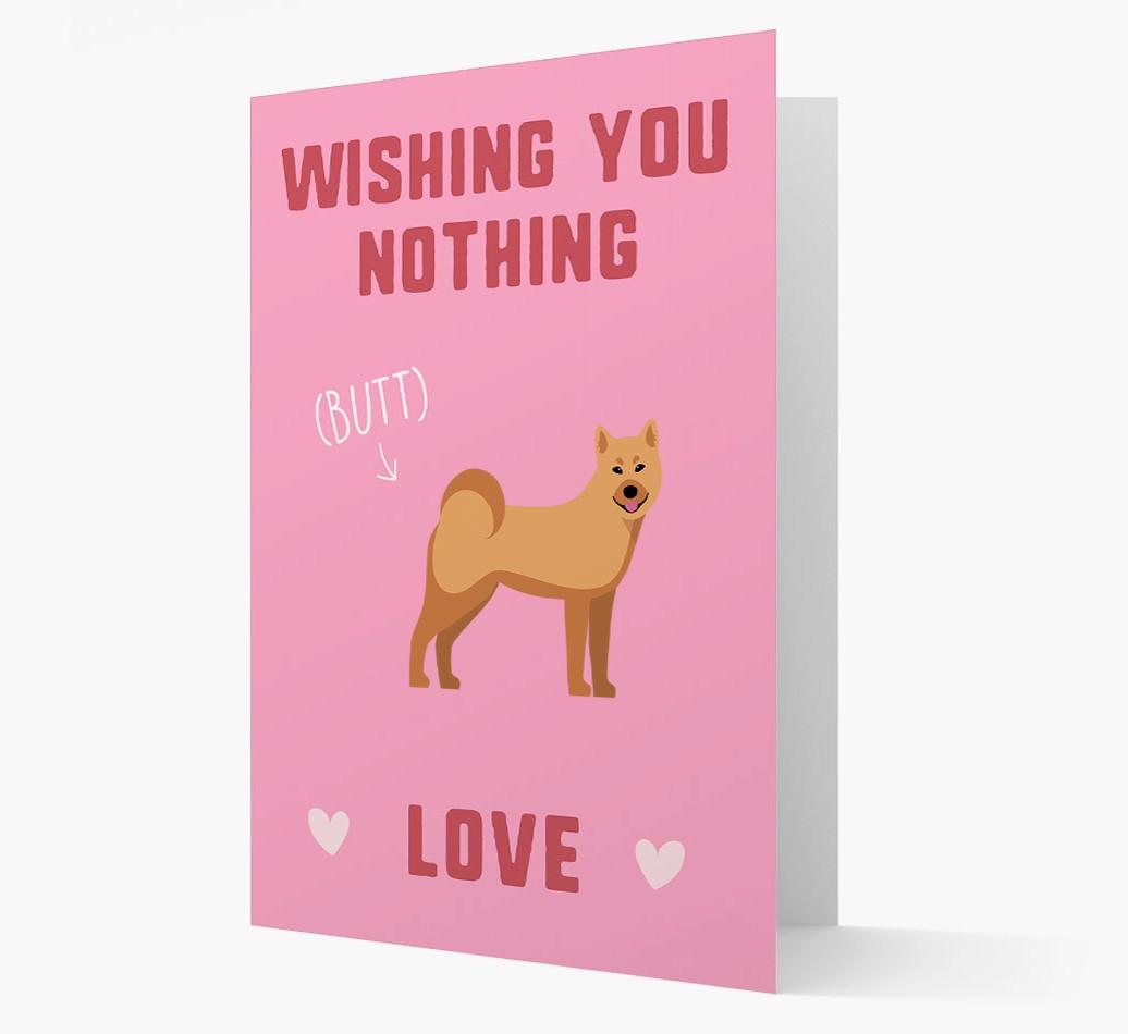 'Wishing You Nothing Butt Love' Card with {breedFullName} Icon