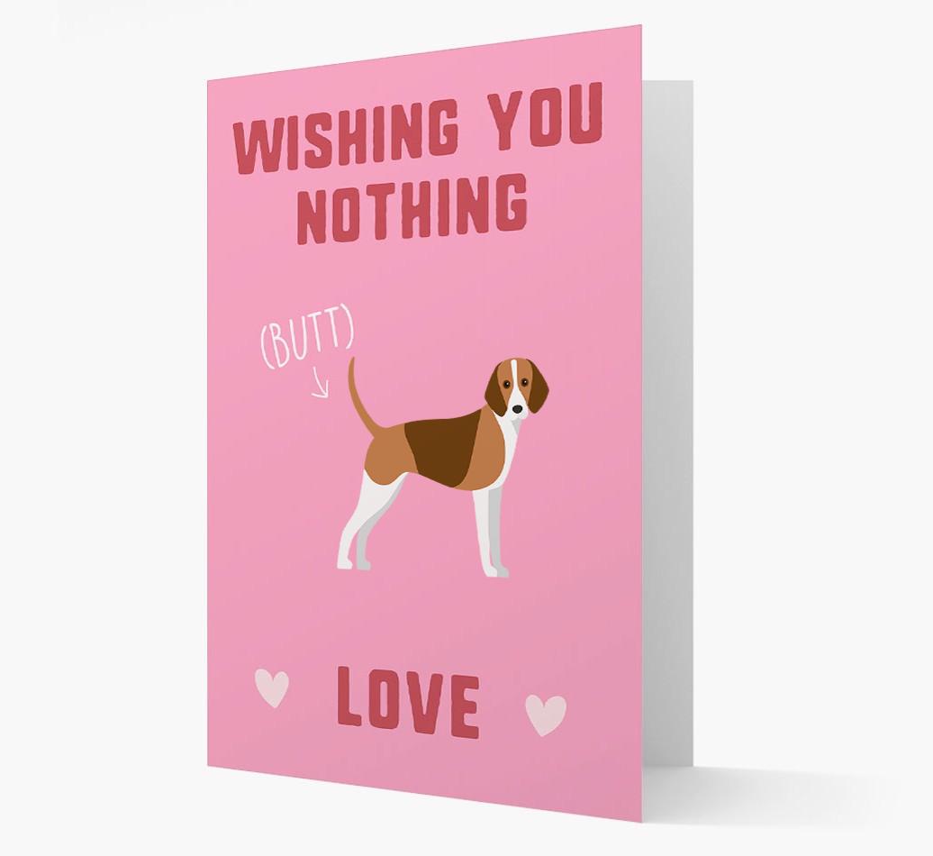 'Wishing You Nothing Butt Love' Card with {breedFullName} Icon