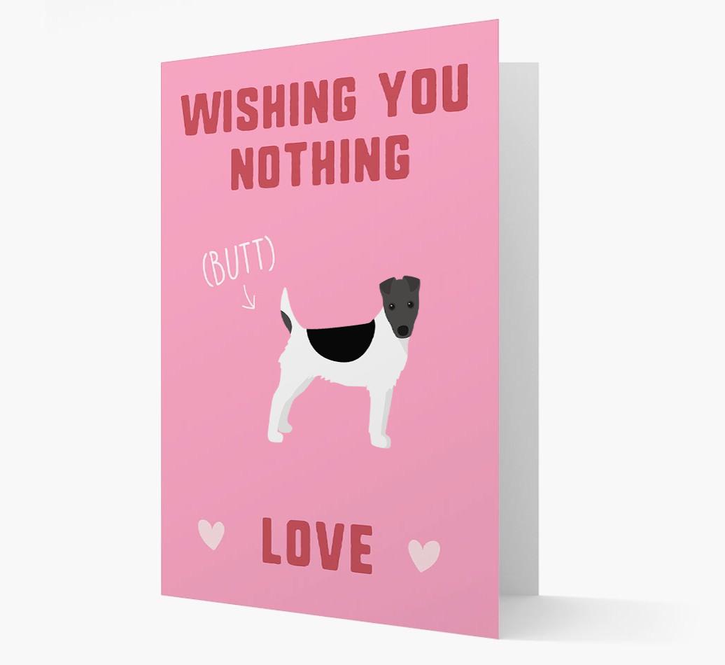 'Wishing You Nothing Butt Love' Card with {breedFullName} Icon