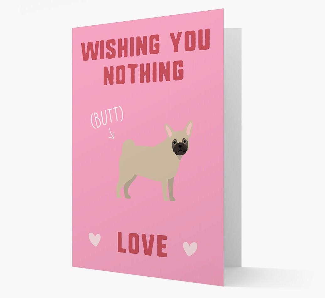 'Wishing You Nothing Butt Love' Card with {breedFullName} Icon