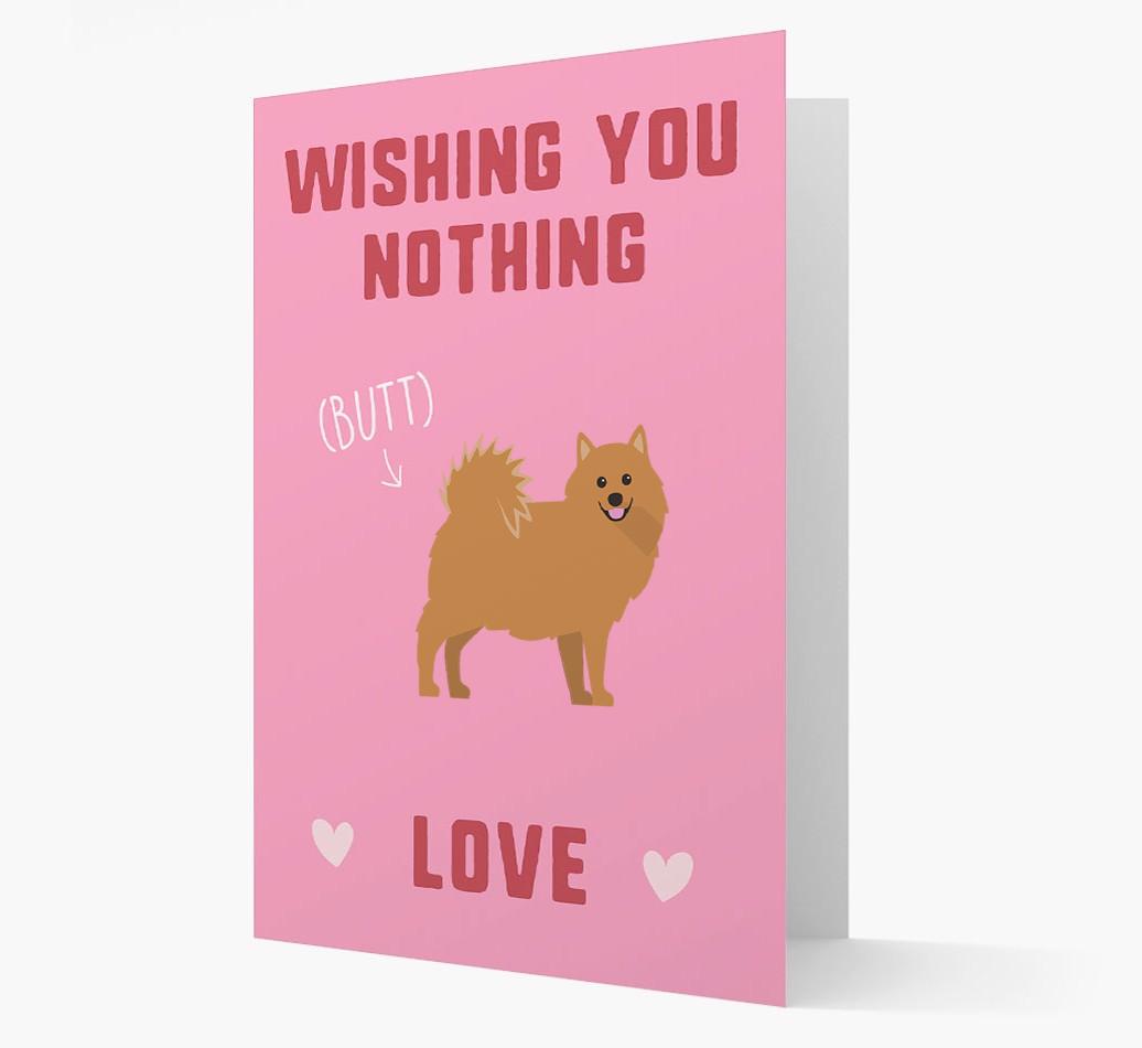 'Wishing You Nothing Butt Love' Card with {breedFullName} Icon