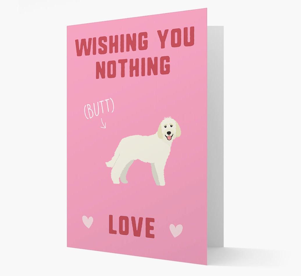 'Wishing You Nothing Butt Love' Card with {breedFullName} Icon