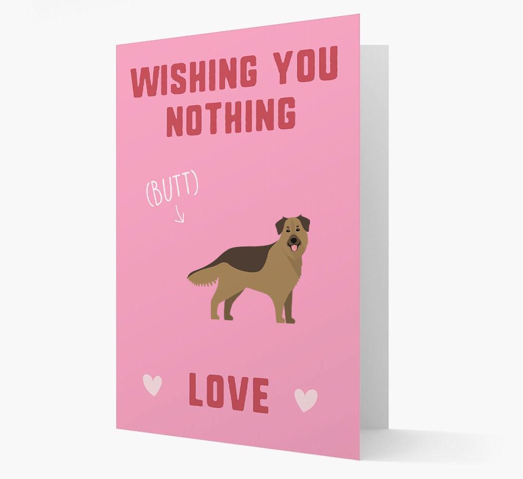 'Wishing You Nothing Butt Love' Card with {breedFullName} Icon