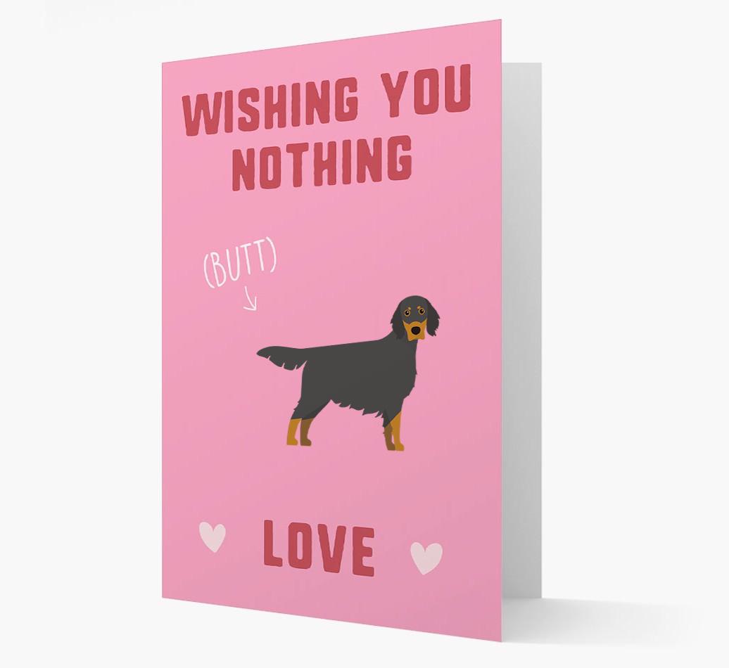 'Wishing You Nothing Butt Love' Card with {breedFullName} Icon