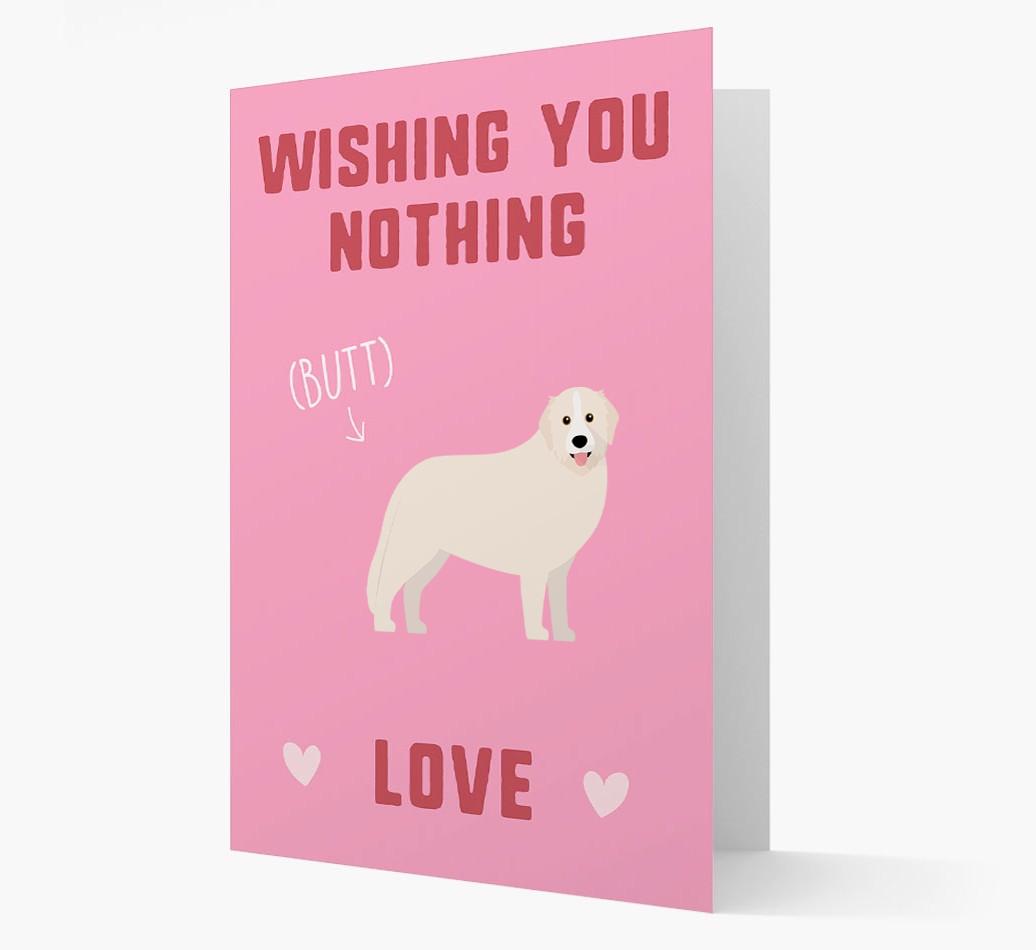 'Wishing You Nothing Butt Love' Card with {breedFullName} Icon