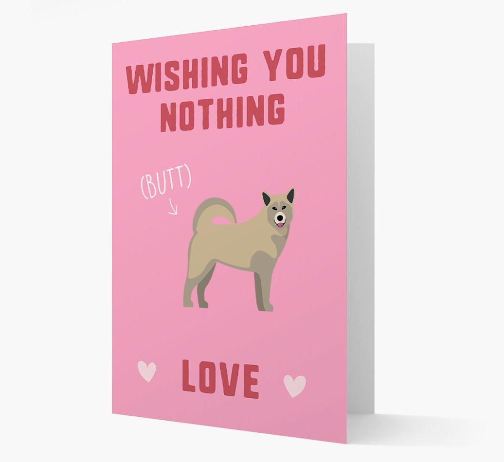 'Wishing You Nothing Butt Love' Card with {breedFullName} Icon