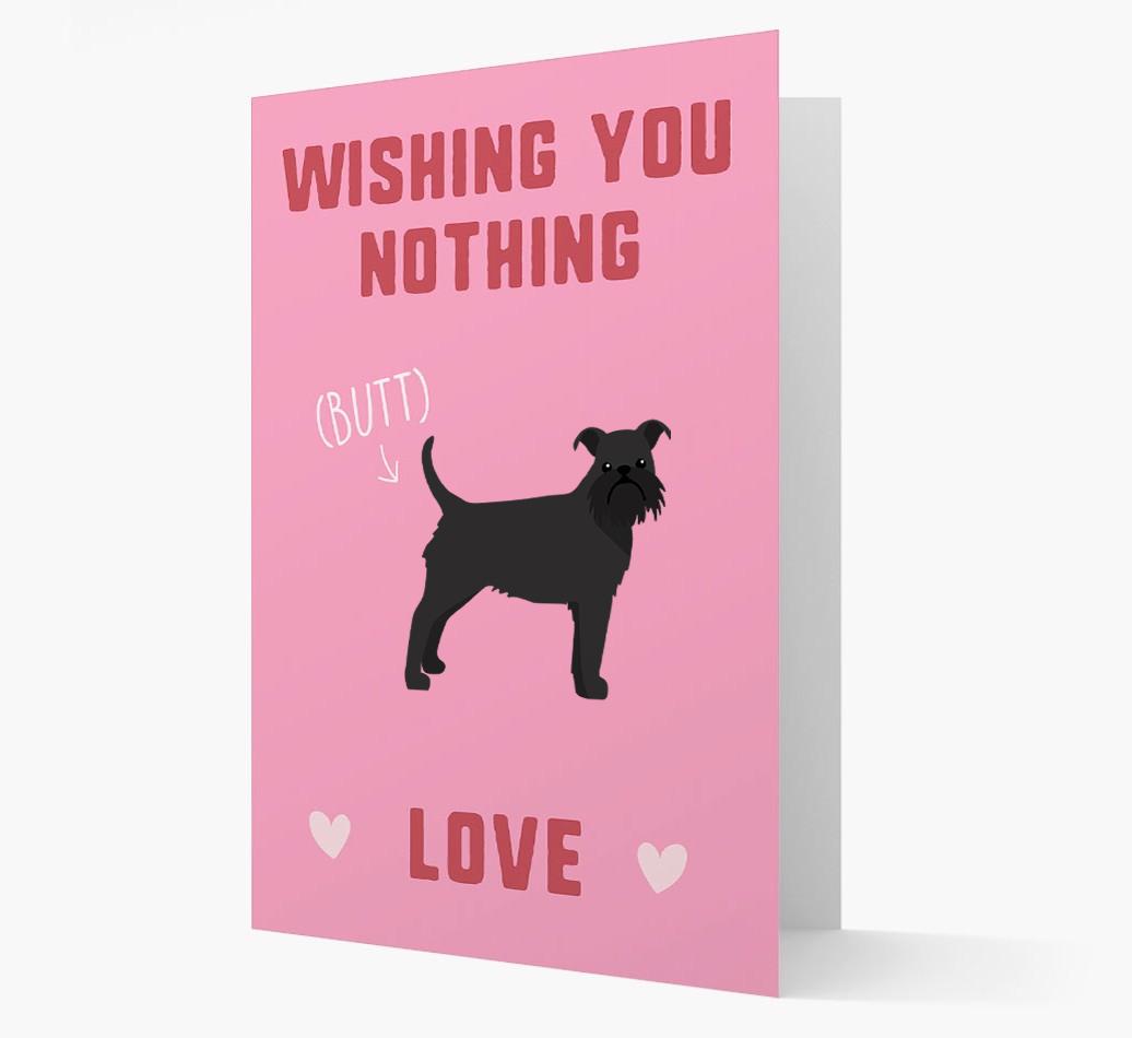 'Wishing You Nothing Butt Love' Card with {breedFullName} Icon