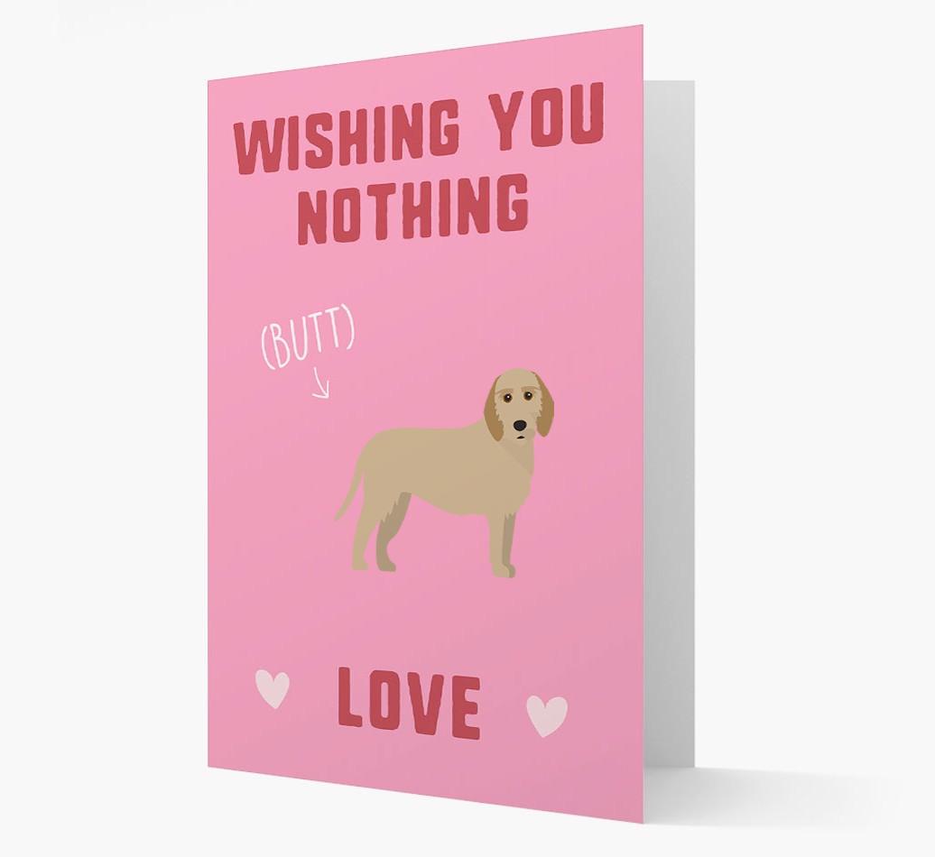 'Wishing You Nothing Butt Love' Card with {breedFullName} Icon