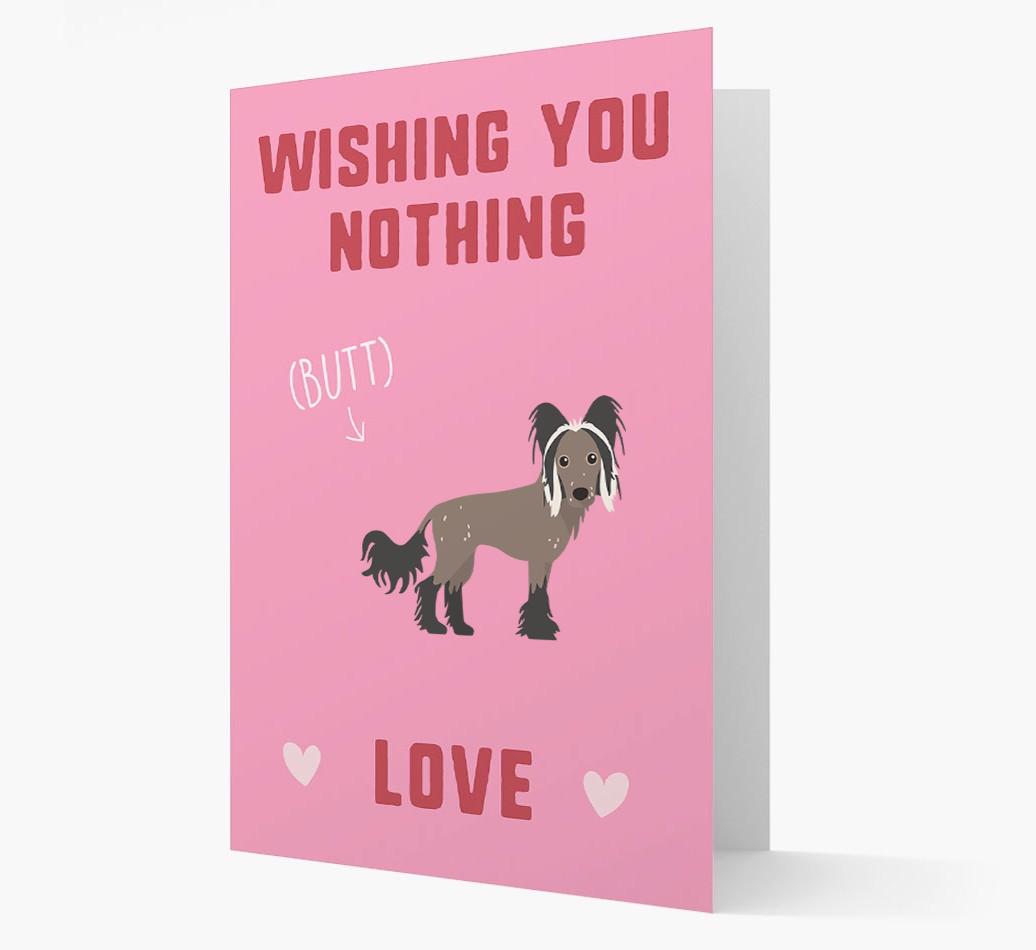 'Wishing You Nothing Butt Love' Card with {breedFullName} Icon