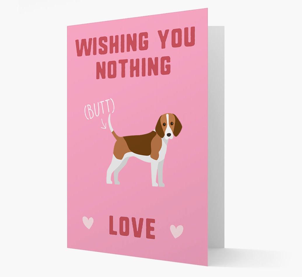 'Wishing You Nothing Butt Love' Card with {breedFullName} Icon