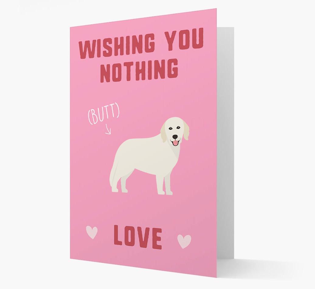 'Wishing You Nothing Butt Love' Card with {breedFullName} Icon
