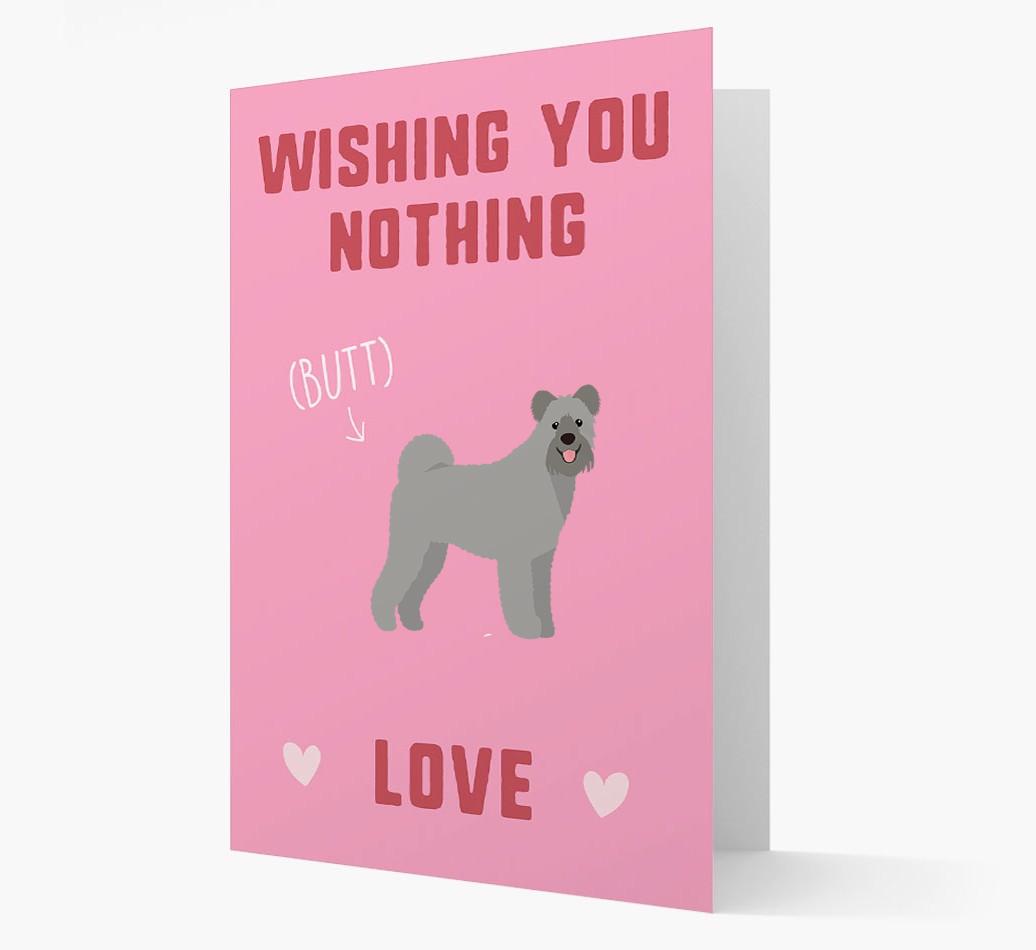 'Wishing You Nothing Butt Love' Card with {breedFullName} Icon