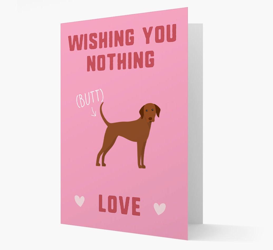 'Wishing You Nothing Butt Love' Card with {breedFullName} Icon