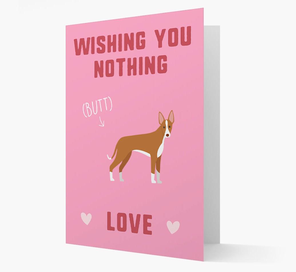 'Wishing You Nothing Butt Love' Card with {breedFullName} Icon