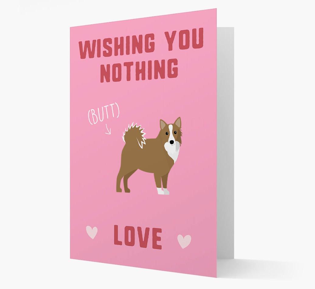 'Wishing You Nothing Butt Love' Card with {breedFullName} Icon