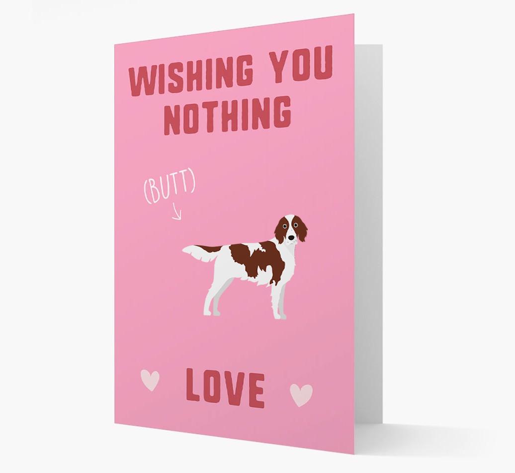 'Wishing You Nothing Butt Love' Card with {breedFullName} Icon