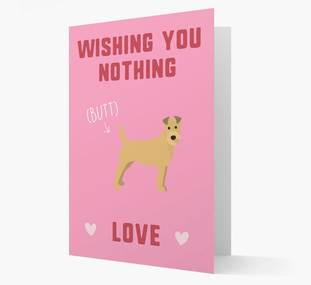 'Wishing You Nothing Butt Love' Card with {breedFullName} Icon