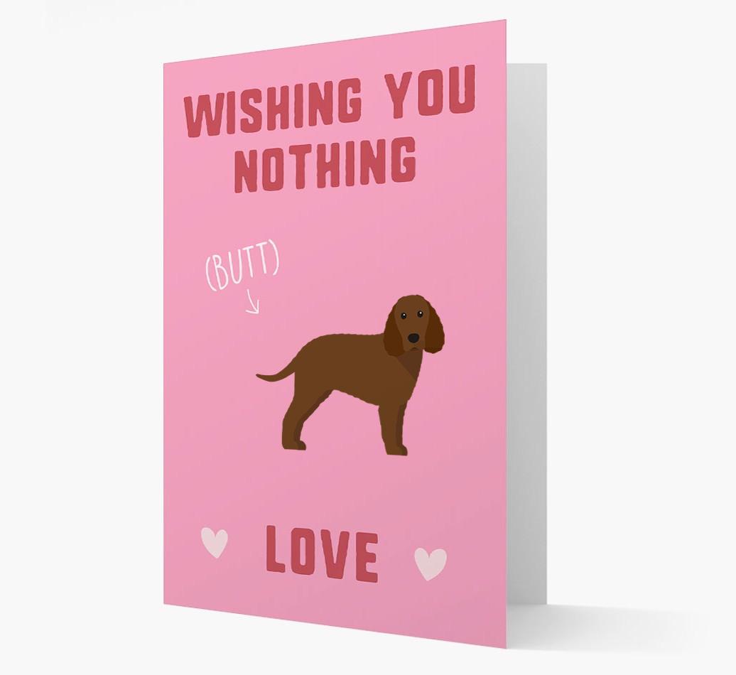 'Wishing You Nothing Butt Love' Card with {breedFullName} Icon
